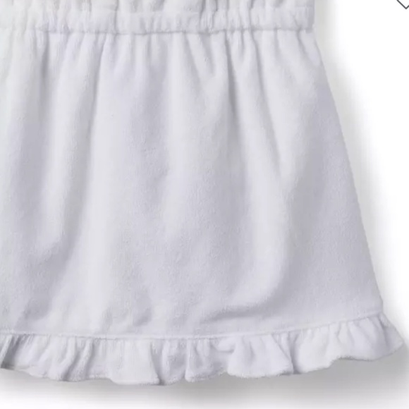 JANIE AND JACK Girls Hooded Terry Swim Cover-Up in White - Size 5 - NEW - Picture 7 of 8